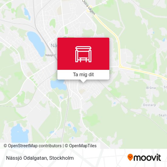 Nässjö Odalgatan karta