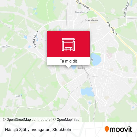 Nässjö Sjöbylundsgatan karta