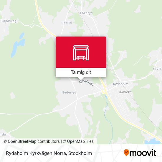 Rydaholm Kyrkvägen Norra karta