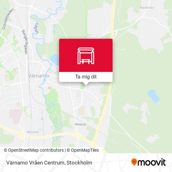 Värnamo Vråen Centrum karta
