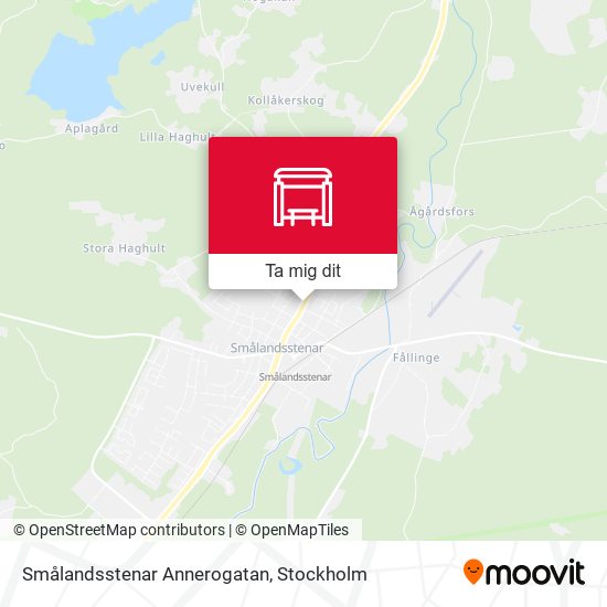 Smålandsstenar Annerogatan karta