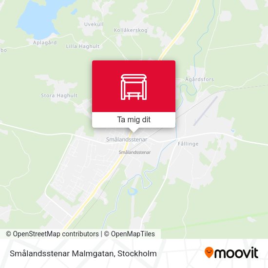 Smålandsstenar Malmgatan karta