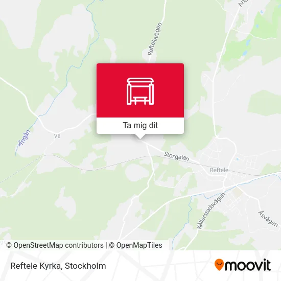 Reftele Kyrka karta