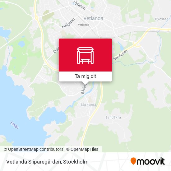Vetlanda Sliparegården karta