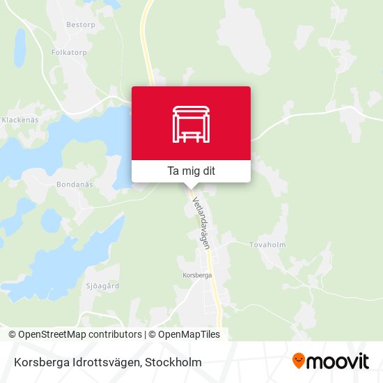 Korsberga Idrottsvägen karta