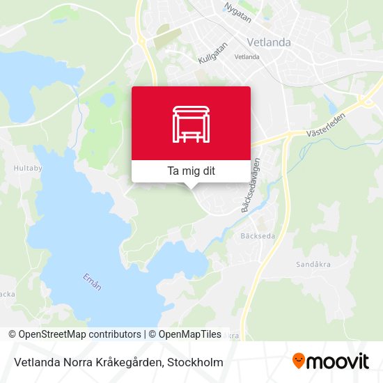 Vetlanda Norra Kråkegården karta