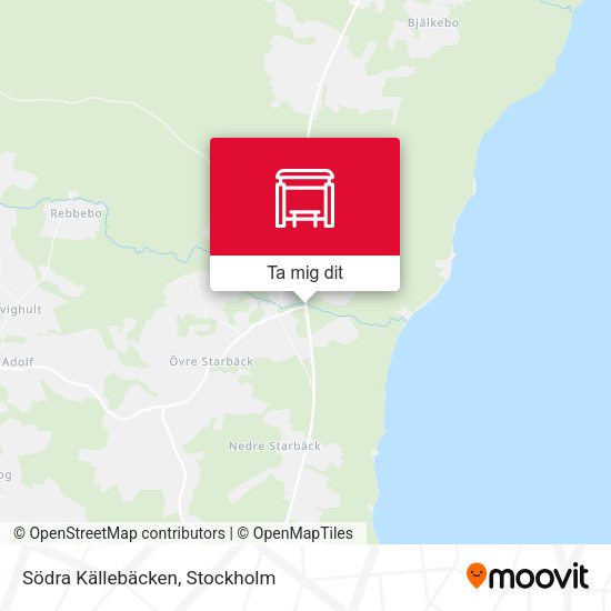 Södra Källebäcken karta