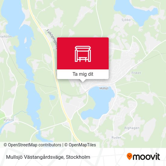 Mullsjö Västangårdsväge karta