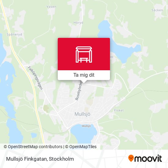 Mullsjö Finkgatan karta