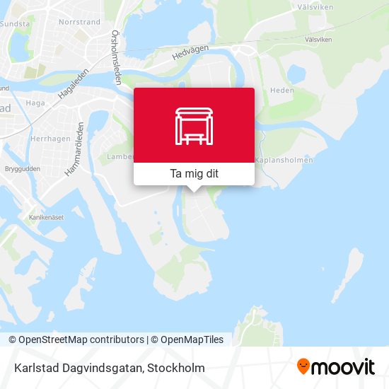 Karlstad Dagvindsgatan karta