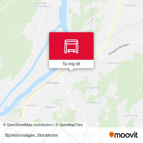 Björklövsvägen karta