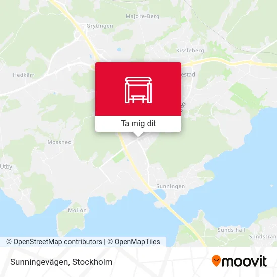 Sunningevägen karta