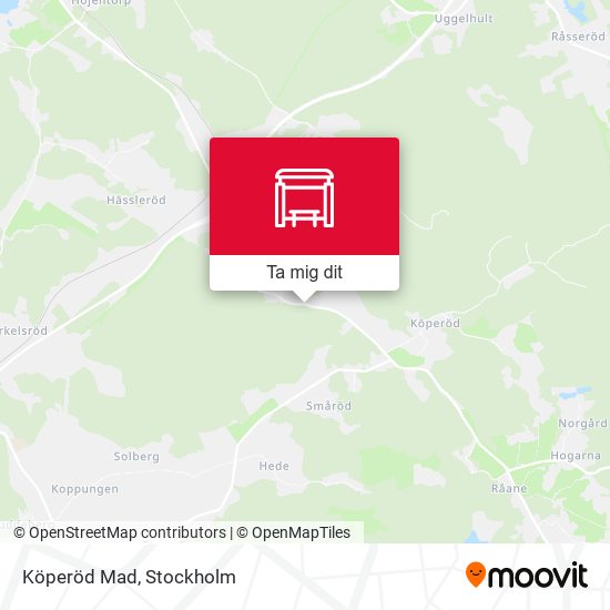 Köperöd Mad karta