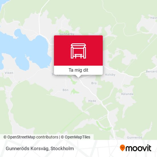Gunneröds Korsväg karta