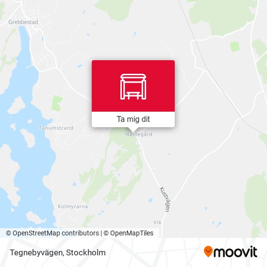 Tegnebyvägen karta
