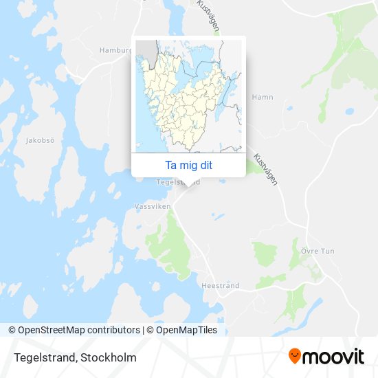 Tegelstrand karta