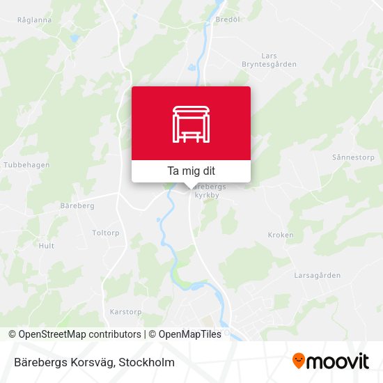 Bärebergs Korsväg karta