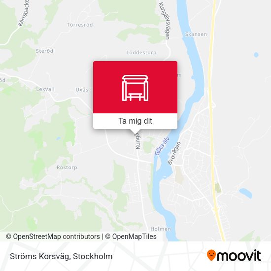 Ströms Korsväg karta