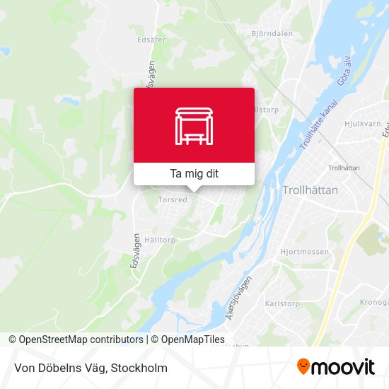 Von Döbelns Väg karta