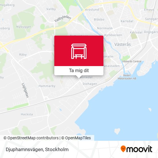 Djuphamnsvägen karta