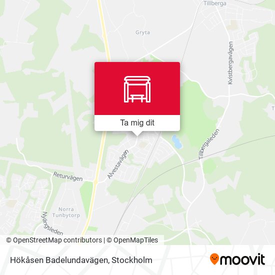 Hökåsen Badelundavägen karta
