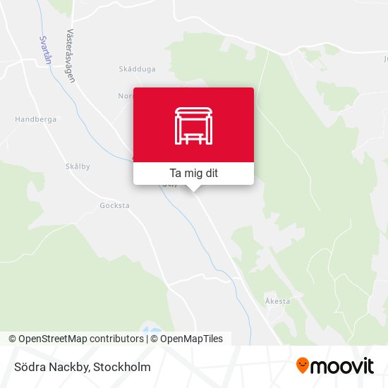Södra Nackby karta