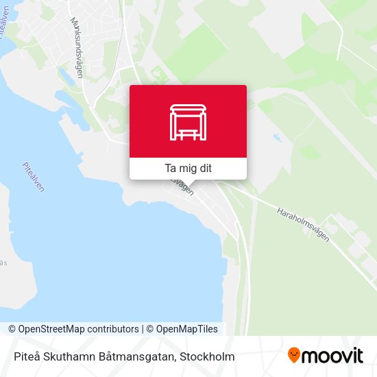 Piteå Skuthamn Båtmansgatan karta