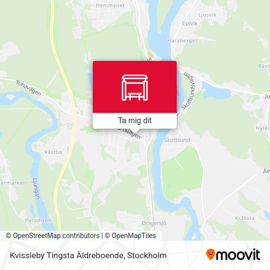 Kvissleby Tingsta Äldreboende karta