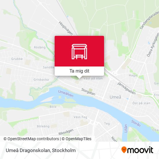 Umeå Dragonskolan karta