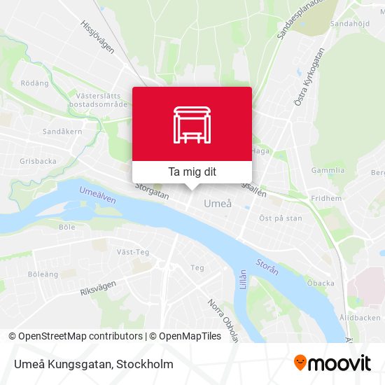 Umeå Kungsgatan karta