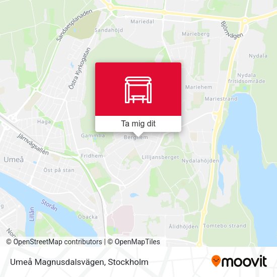Umeå Magnusdalsvägen karta