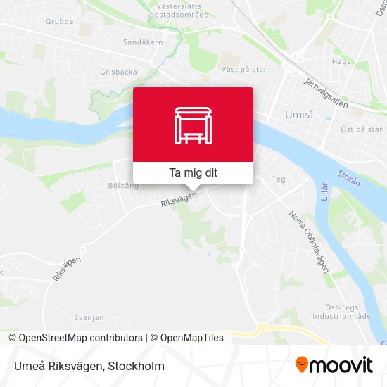 Umeå Riksvägen karta