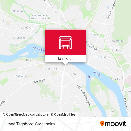 Umeå Tegsborg karta