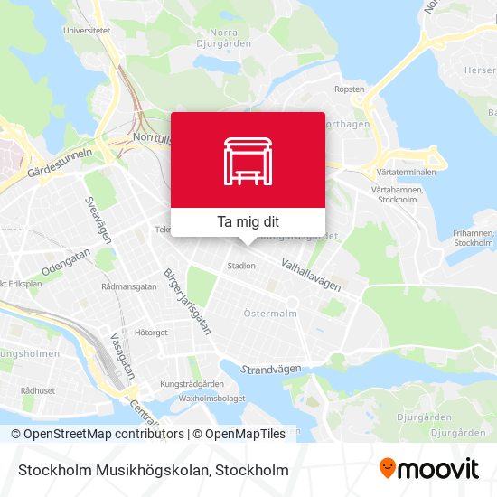 Stockholm Musikhögskolan karta