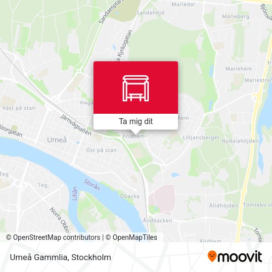 Umeå Gammlia karta