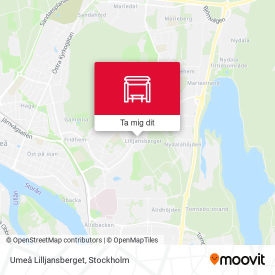 Umeå Lilljansberget karta
