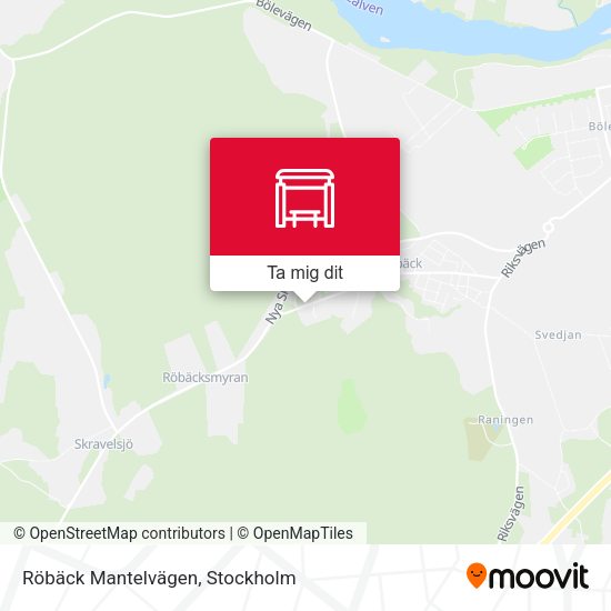 Röbäck Mantelvägen karta