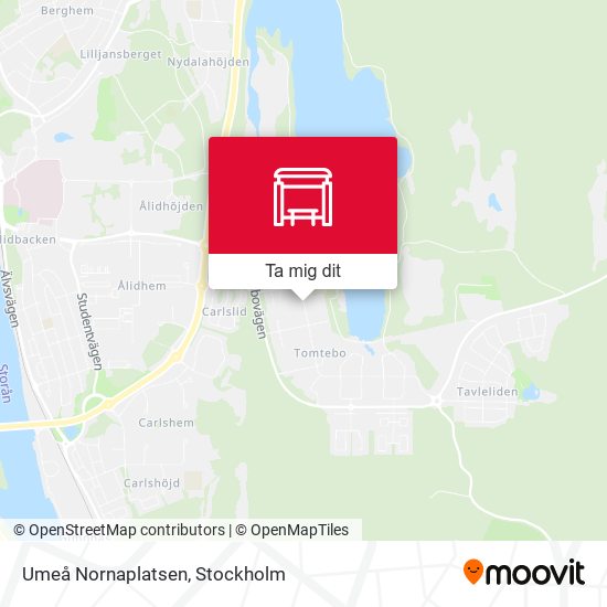 Umeå Nornaplatsen karta