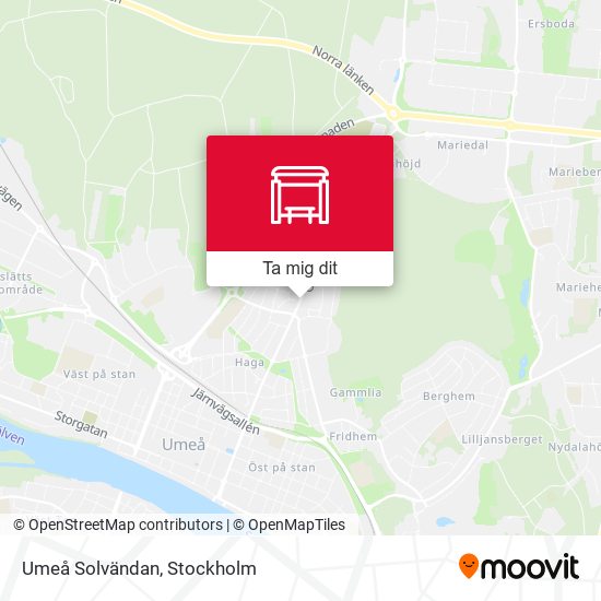 Umeå Solvändan karta