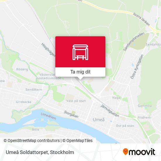 Umeå Soldattorpet karta