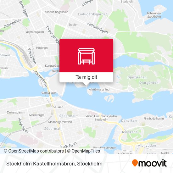 Stockholm Kastellholmsbron karta