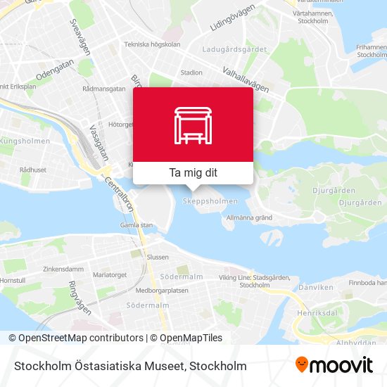 Stockholm Östasiatiska Museet karta