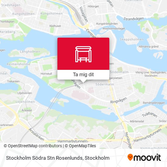 Stockholm Södra Stn Rosenlunds karta