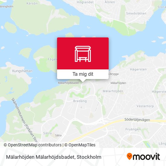 Mälarhöjden Mälarhöjdsbadet karta