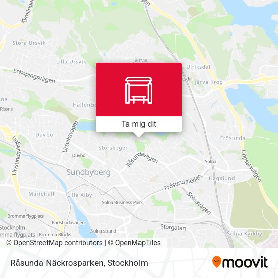 Råsunda Näckrosparken karta