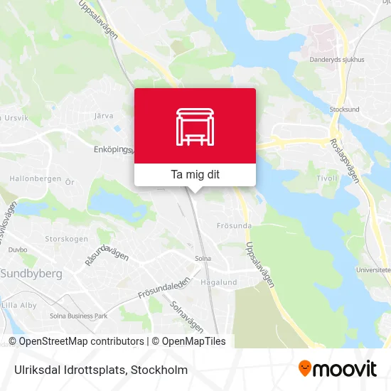 Ulriksdal Idrottsplats karta