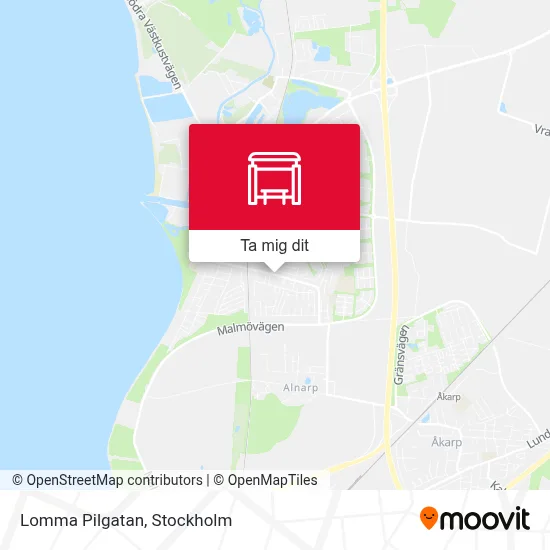 Lomma Pilgatan karta