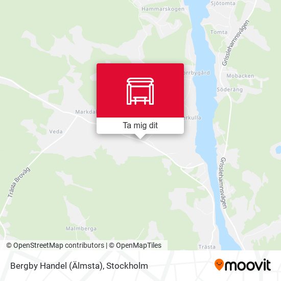 Bergby Handel (Älmsta) karta