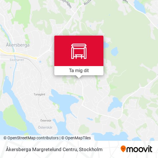 Åkersberga Margretelund Centru karta