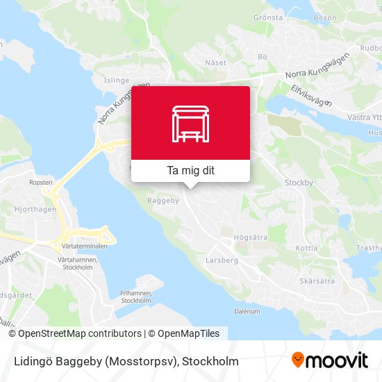 Lidingö Baggeby (Mosstorpsv) karta